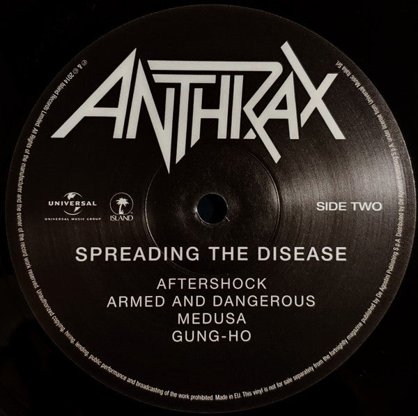 Spreading The Disease (VINYL) *CREASE* | Mint (M) Excellent+ (EX+)-