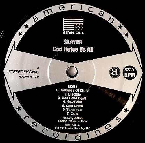 Slayer - God Hates Us All (VINYL) | Mint (M) Mint (M)-