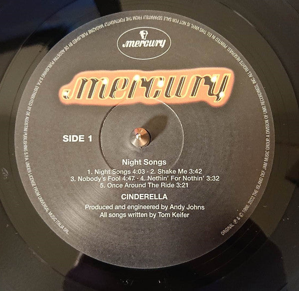 Cinderella (3) - Night Songs (VINYL) |-