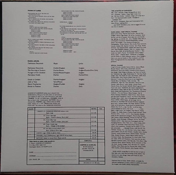 Darkness Descends (VINYL) |-
