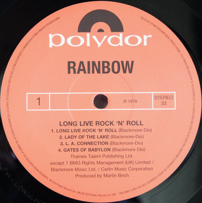 Rainbow - Long Live Rock 'N' Roll (VINYL IMPORT) | Mint (M) Mint (M)-