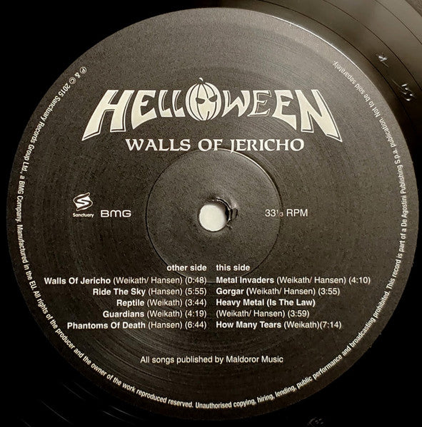 Walls Of Jericho (VINYL) |-