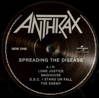 Spreading The Disease (VINYL) *CREASE* | Mint (M) Excellent+ (EX+)-