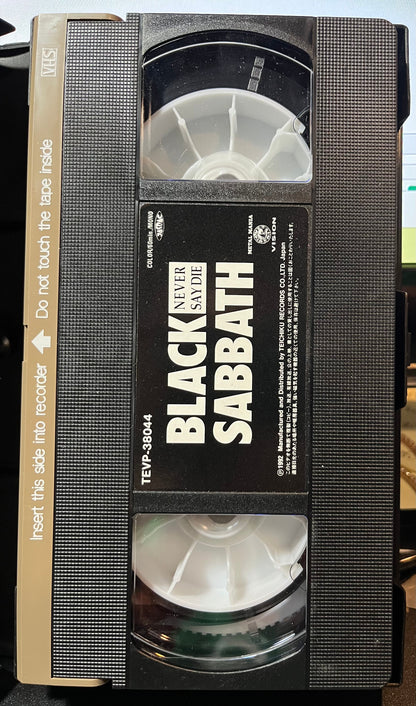 Black Sabbath - NEVER SAY DIE / RECORDED LIVE 1978 (VHS TAPE) |-