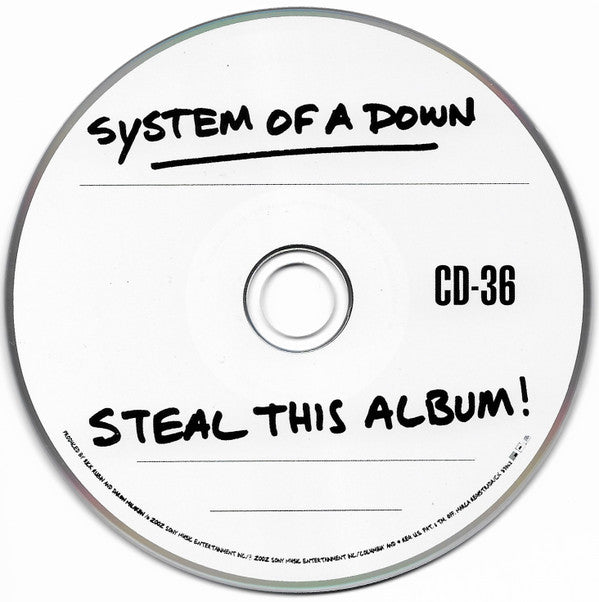 System Of A Down - Steal This Album! (CD) | Excellent (EX) Generic-