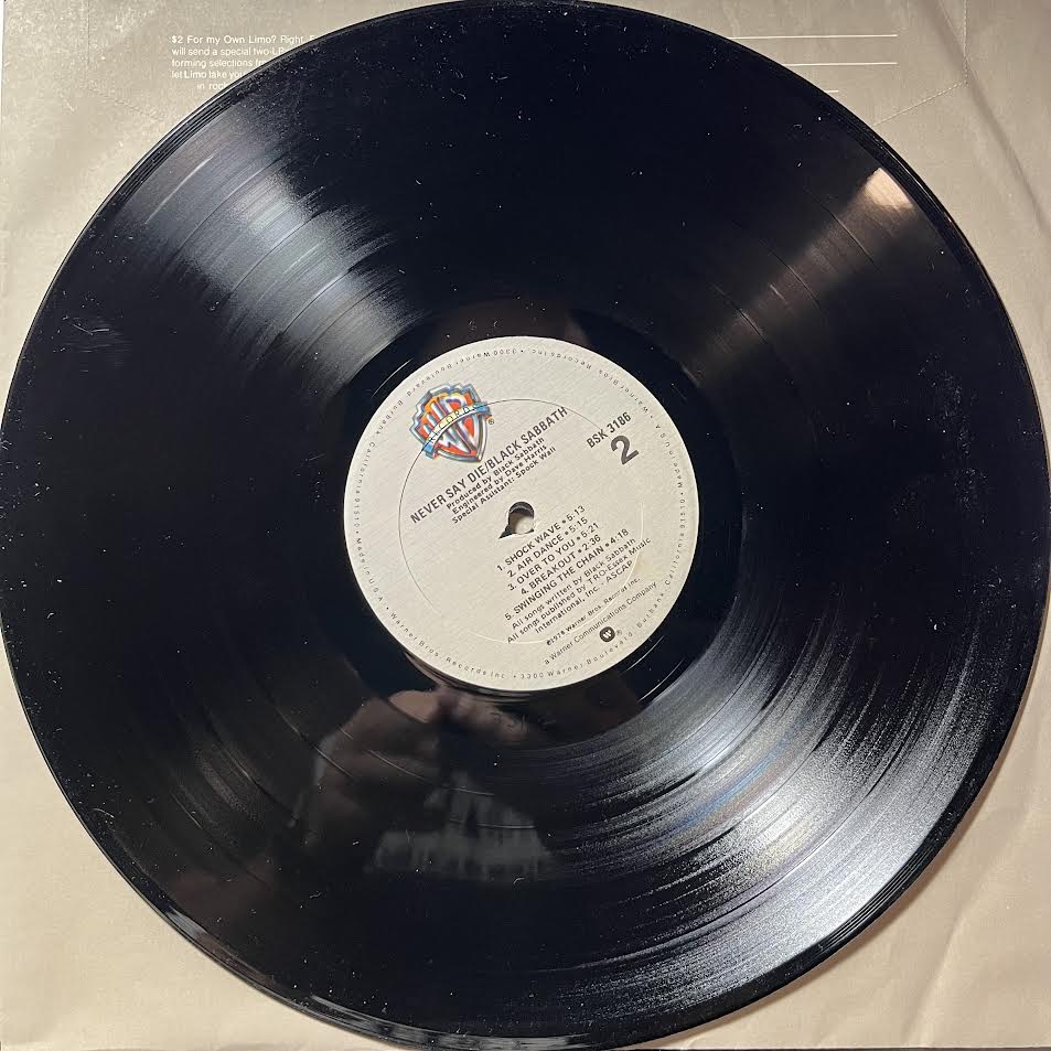 Black Sabbath - Never Say Die! (VINYL) | Excellent (EX)-