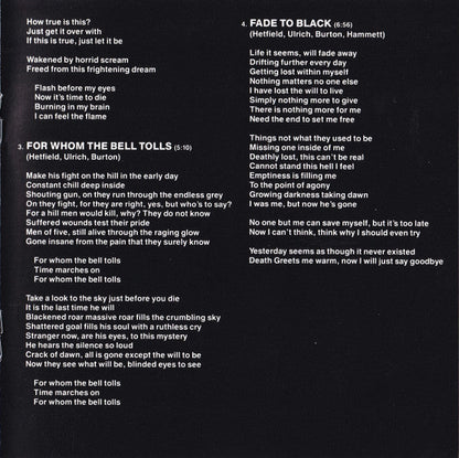 Metallica - Ride The Lightning (CD) | Excellent (EX)-