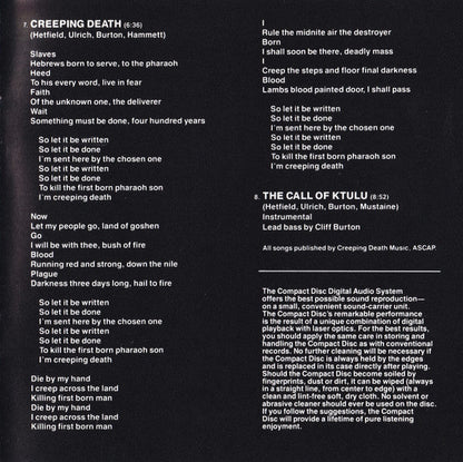 Metallica - Ride The Lightning (CD) | Excellent (EX)-