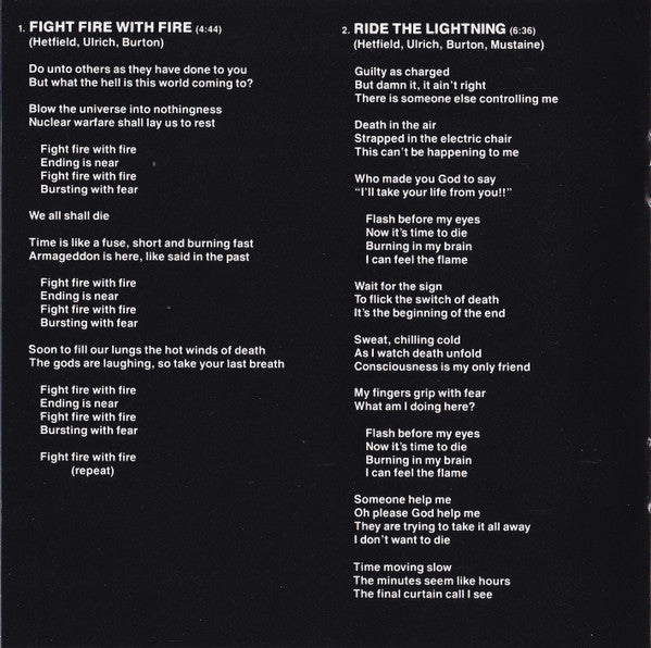 Metallica - Ride The Lightning (CD) | Excellent (EX)-