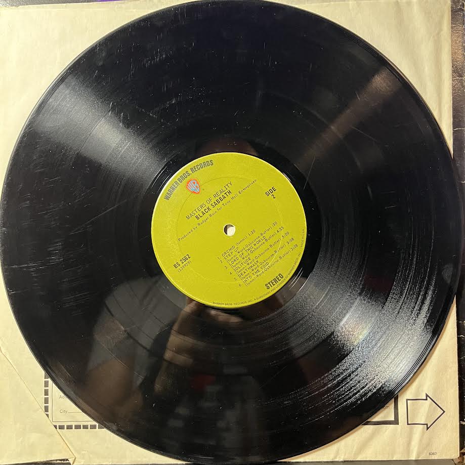 Black Sabbath - Master Of Reality (VINYL) | Good Plus (G+) Very Good (VG)-