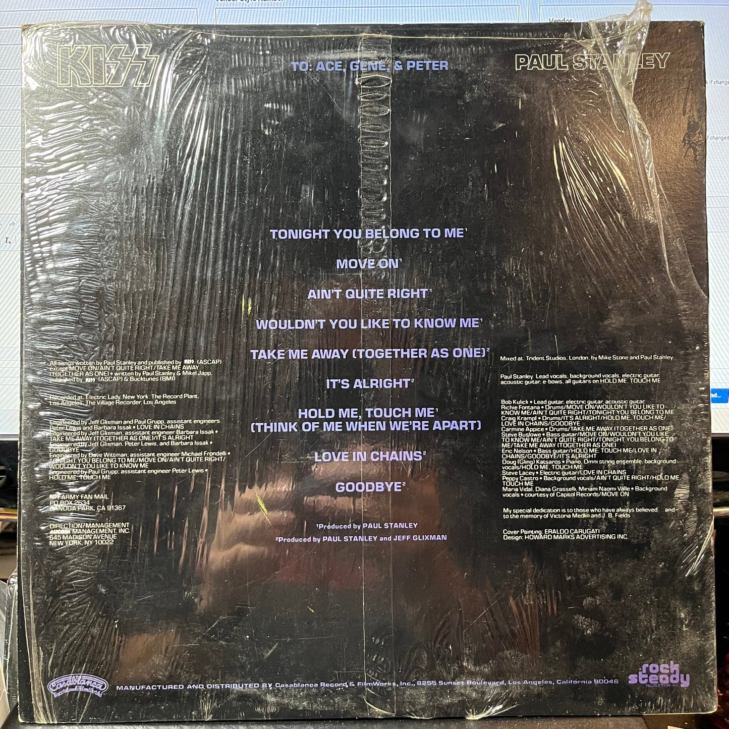 Kiss - Paul Stanley (VINYL & POSTER) | Near Mint- (NM-)-