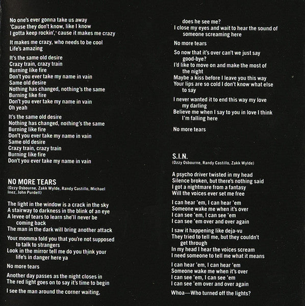 Ozzy Osbourne - No More Tears (CD) | Near Mint- (NM-)-