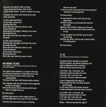 Ozzy Osbourne - No More Tears (CD) | Near Mint- (NM-)-