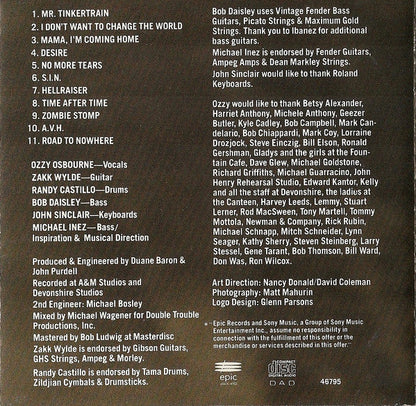 Ozzy Osbourne - No More Tears (CD) | Near Mint- (NM-)-