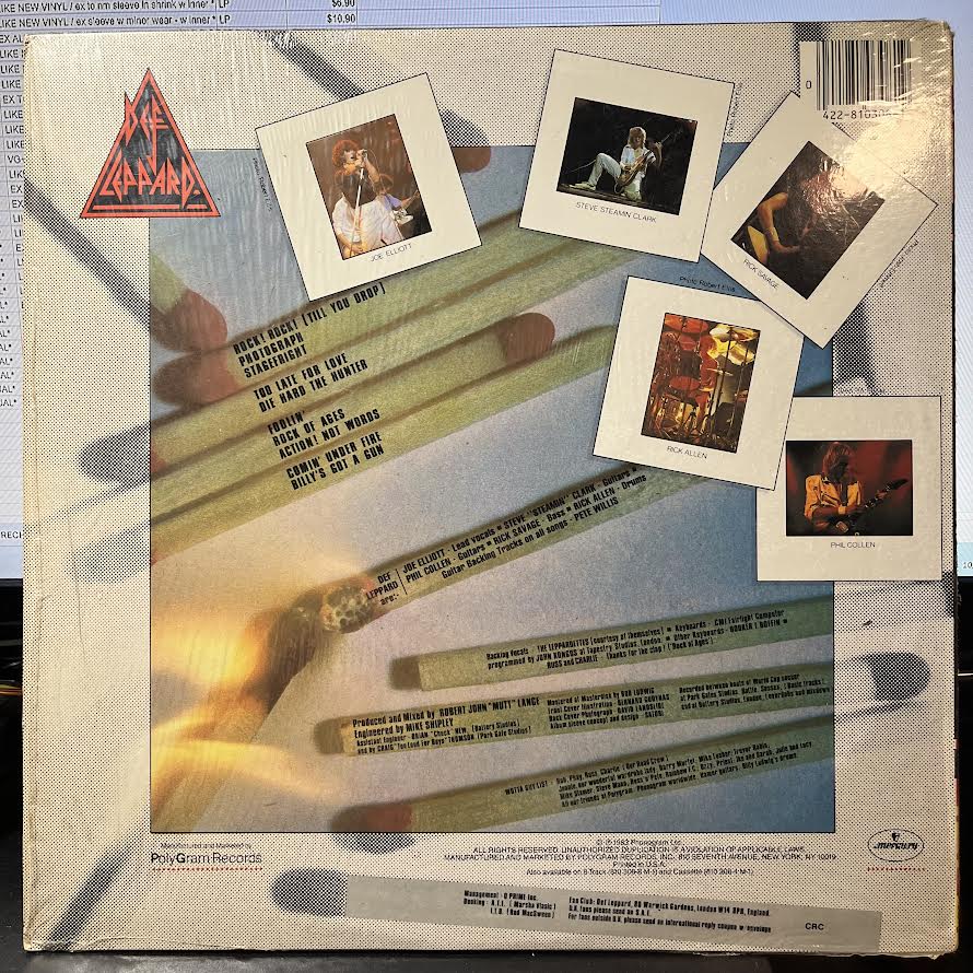 Def Leppard - Pyromania (VINYL) | Near Mint- (NM-) Near Mint (NM)-