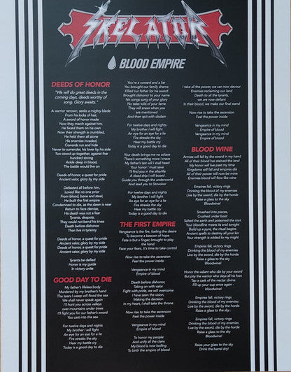 Skelator - Blood Empire (VINYL) | Near Mint+ (NM+) Near Mint (NM)-