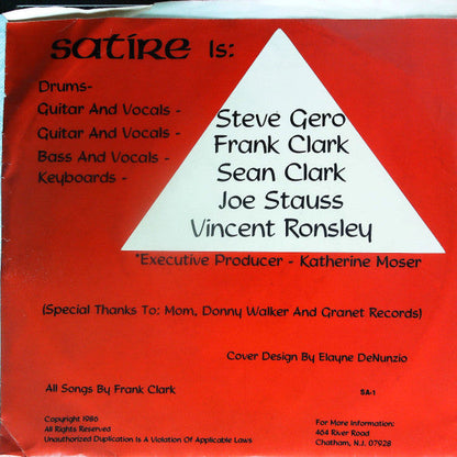 Satire - On Through The Daze / In Silence It Came (7' VINYL) | Near Mint- (NM-) Near Mint (NM)-