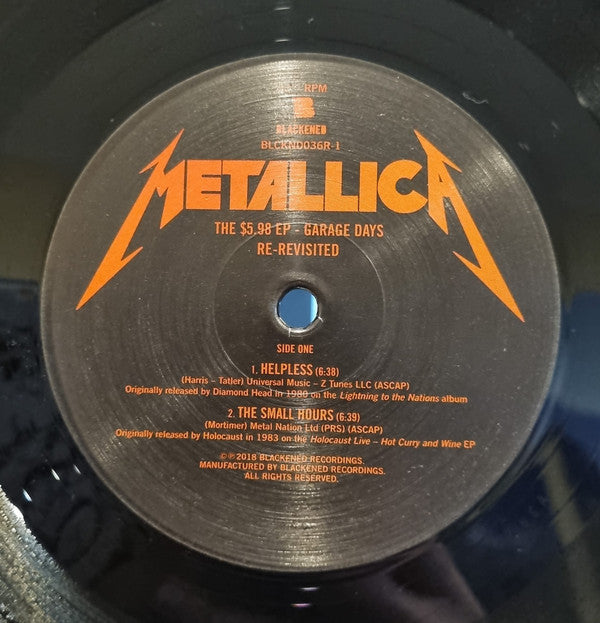 Metallica - The $5.98 E.P. - Garage Days Re-Revisited | Mint (M) Mint (M)-