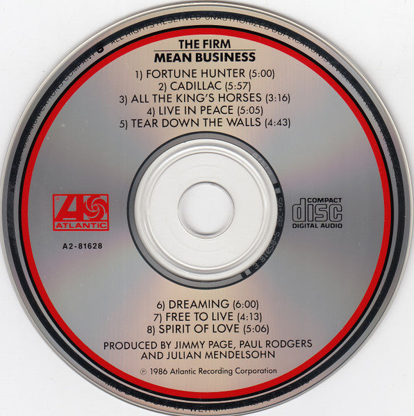 The Firm (7) - Mean Business (CD) | Near Mint (NM) Excellent (EX)-