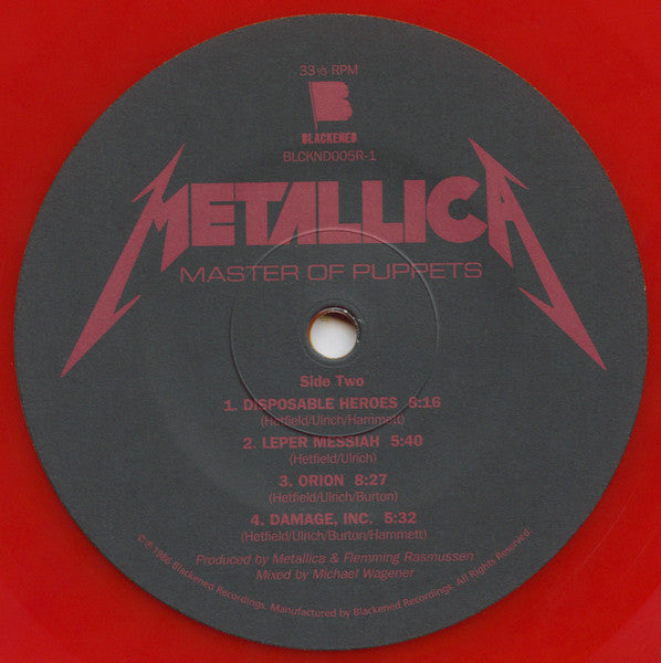 Metallica - Master Of Puppets (VINYL) | Near Mint (NM) Mint (M)-