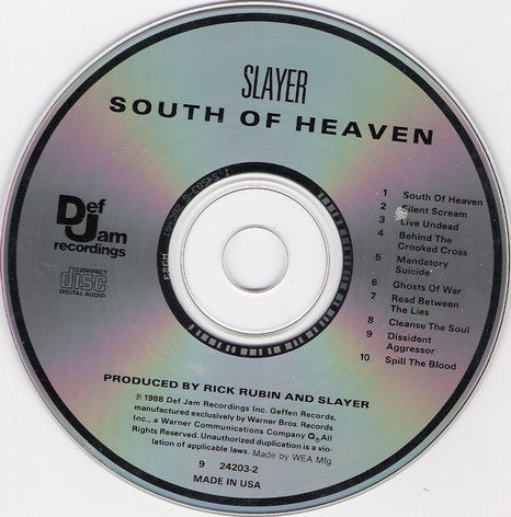 Slayer - South Of Heaven (CD) | Near Mint (NM or M-)-