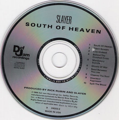 Slayer - South Of Heaven (CD) | Near Mint (NM or M-)-