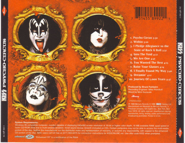 Kiss - Psycho-Circus (CD) | Near Mint (NM) Near Mint (NM)-