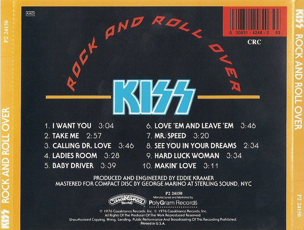 Kiss - Rock And Roll Over (CD) | Near Mint (NM) Near Mint (NM)-