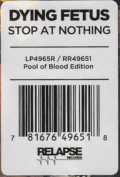 Dying Fetus - Stop At Nothing (VINYL) | Near Mint (NM) Near Mint (NM)-