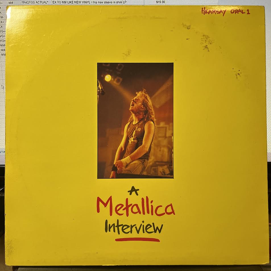Metallica - Stand Up And Shout - A Metallica Interview ( YELLOW VINYL) | Near Mint (NM) Excellent+ (EX+)-
