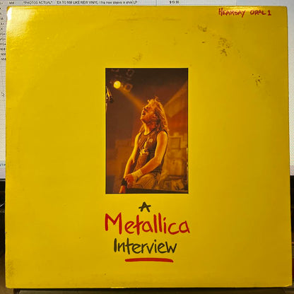 Metallica - Stand Up And Shout - A Metallica Interview ( YELLOW VINYL) | Near Mint (NM) Excellent+ (EX+)-