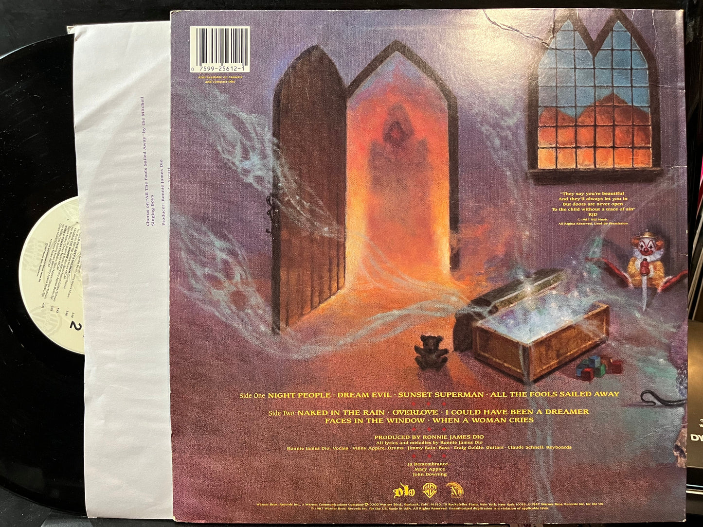 Dio (2) - Dream Evil (VINYL LP Warner Bros. Records – 9 25612-1 1987) | Near Mint (NM) Excellent (EX)-