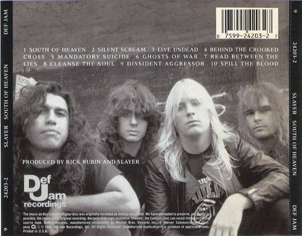 Slayer - South Of Heaven (CD) | Near Mint (NM or M-)-