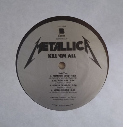 Metallica - Kill 'Em All (VINYL) | Near Mint (NM) Mint (M)-