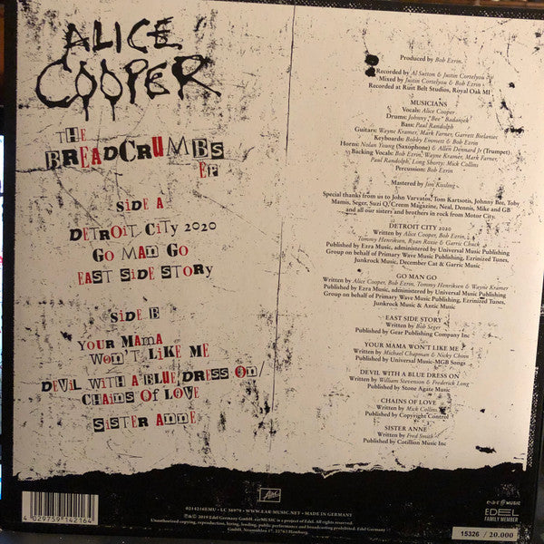 Alice Cooper (2) - The Breadcrumbs EP (10" VINYL) | Near Mint (NM or M-) Near Mint (NM)-