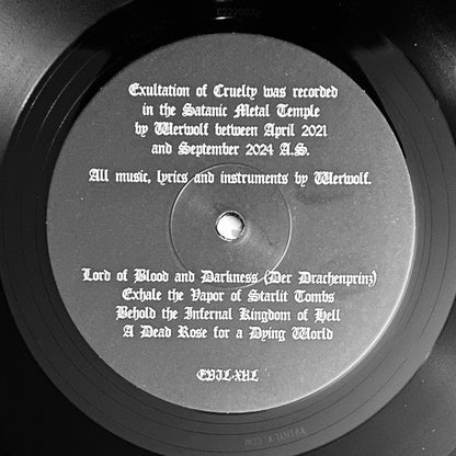 Satanic Warmaster - Exultation Of Cruelty (VINYL) | Near Mint (NM) Near Mint (NM)-