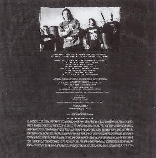 Dying Fetus - Destroy The Opposition (VINYL) | Near Mint (NM) Near Mint (NM)-