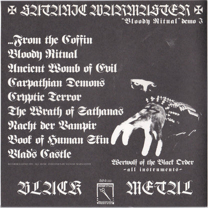 Satanic Warmaster - "Bloody Ritual" Demo I (7" VINYL) | Near Mint (NM) Near Mint (NM)-