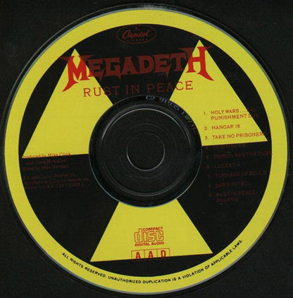 Megadeth - Rust In Peace (CD) | Near Mint (NM or M-)-