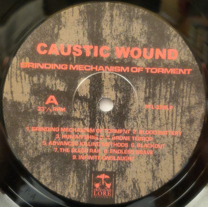 Caustic Wound - Grinding Mechanism of Torment (VINYL LP PROFOUND LORE PFL-328LP 2025) | USED Near Mint (NM or M-) Excellent+ (EX+)-