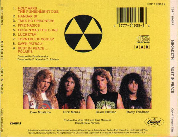 Megadeth - Rust In Peace (CD) | Near Mint (NM or M-)-