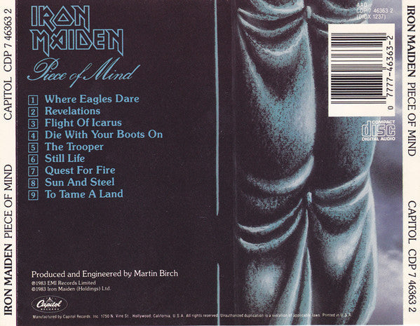 Iron Maiden - Piece Of Mind (CD) | Near Mint (NM or M-)-
