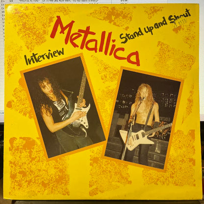 Metallica - Stand Up And Shout - A Metallica Interview ( YELLOW VINYL) | Near Mint (NM) Excellent+ (EX+)-