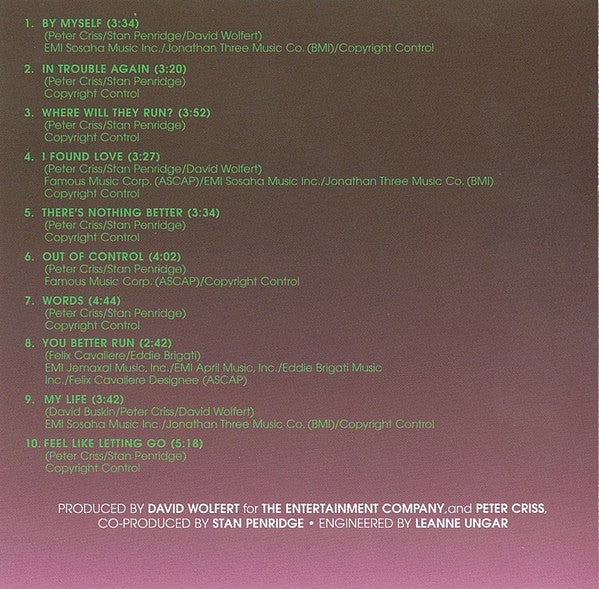 Out Of Control (CD) | Near Mint (NM) Near Mint (NM)-
