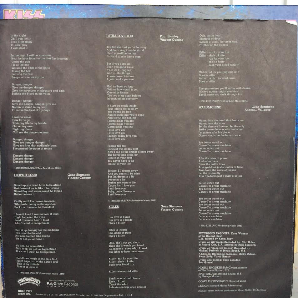 Kiss - Creatures Of The Night (VINYL) | Near Mint (NM) Excellent (EX)-