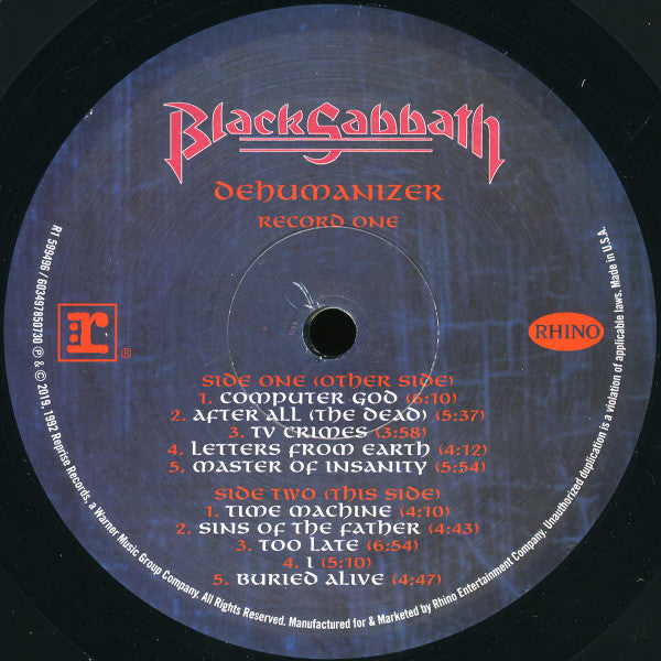Black Sabbath - Dehumanizer (2xVINYL) | Near Mint (NM) Near Mint (NM)-
