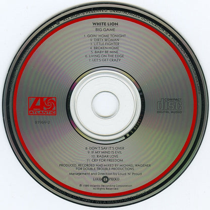 White Lion - Big Game (CD) | Near Mint (NM) Near Mint (NM)-