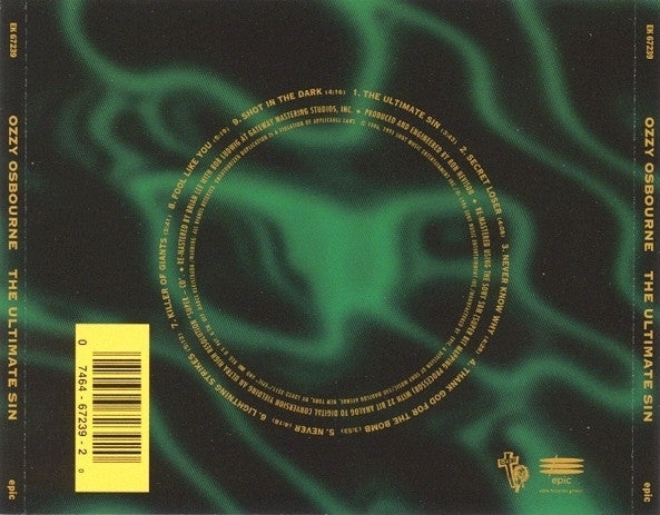 Ozzy Osbourne - The Ultimate Sin (CD) | Near Mint (NM) Near Mint (NM)-