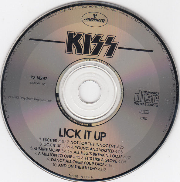 Kiss - Lick It Up (CD) | Near Mint (NM) Near Mint (NM)-