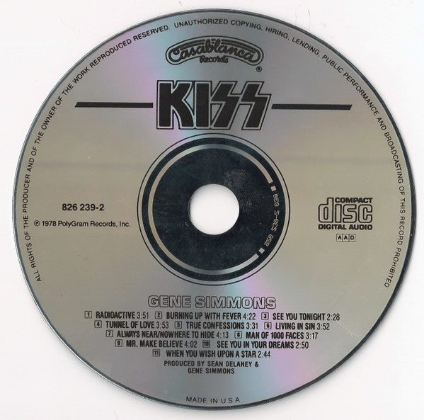 Kiss - Gene Simmons ( CD) | Near Mint (NM) Near Mint (NM)-